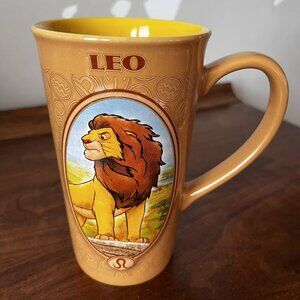 Disney Store Lion King Zodiac Mug Leo Simba Astrology 16 Oz Tall Coffee Cup READ